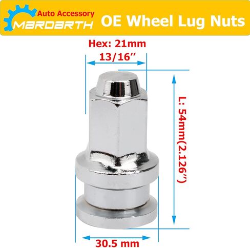 Pack of 32, 14x1.5mm 13/16" Hex Closed End Flat Washer Type Lug Nuts Replacement for 2003-2023 F250 F350 Super Duty in Saudi Arabia