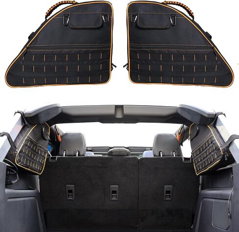 BESTAOO Roll Bar Storage Bag Cargo Cage for Ford Bronco 2021 2022 2023 2024 4 Door Accessories with Multi-Pockets Organizers & Cargo Bag Saddlebag Tool Kit in Kuwait