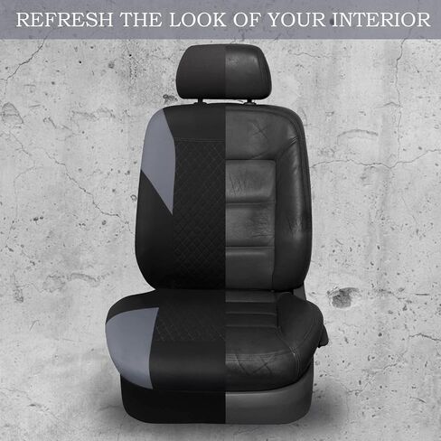 CAR PASS Ultrasonic Embossing Cloth Universal Seat Covers,Cute Breathable Car Seat Cover with 5mm Composite Sponge Inside,Airbag Compatible,2zipper Bench for Sedan,SUV,Truck(Beige,Full Set) in Kuwait