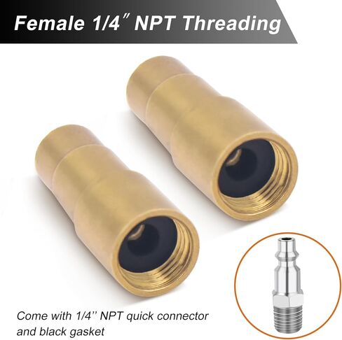 SAFELIFE Air Chuck for Bike Tires Presta Valve Straight Tire Chucks Open Flow Air Chuck with 1/4" NPT (2 Pack) in Saudi Arabia