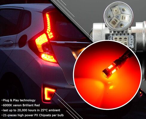 JDM ASTAR Extremely Bright PX Chips 3057 3157 4057 4157 Red Brake LED Bulb in Saudi Arabia