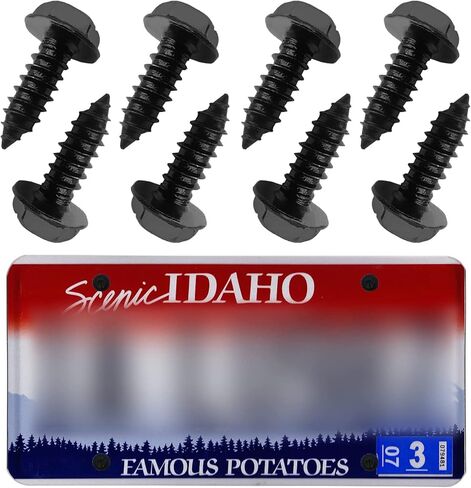 مجموعة براغي لوحة الترخيص، مجموعة من 8 مثبتات للوحات الترخيص الامامية والخلفية واطارات او اغطية لوحة الترخيص للسيارات والشاحنات وسيارات الدفع الرباعي in Kuwait