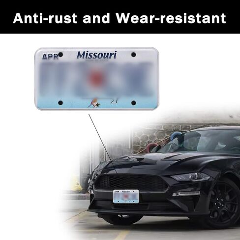 مجموعة براغي لوحة الترخيص، مجموعة من 8 مثبتات للوحات الترخيص الامامية والخلفية واطارات او اغطية لوحة الترخيص للسيارات والشاحنات وسيارات الدفع الرباعي in Kuwait