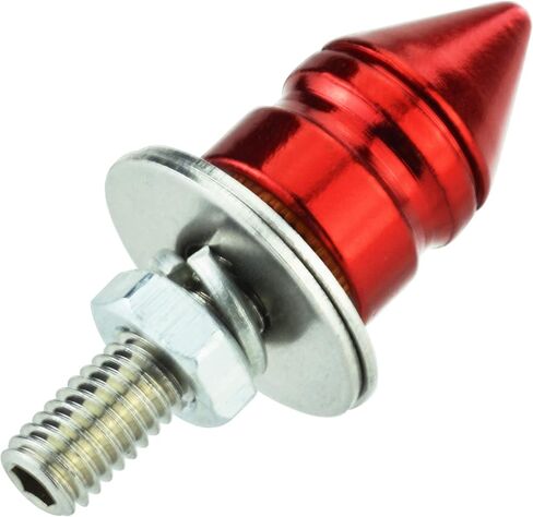 Abfer Spike License Plate Fasteners Bolt 4Pcs Anti Theft License Plate Screw Frame Kit Fit for Most Vehicle Motorcycles Trucks, red in Kuwait