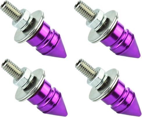 Abfer Spike License Plate Fasteners Bolt 4Pcs Anti Theft License Plate Screw Frame Kit Fit for Most Vehicle Motorcycles Trucks, red in Kuwait
