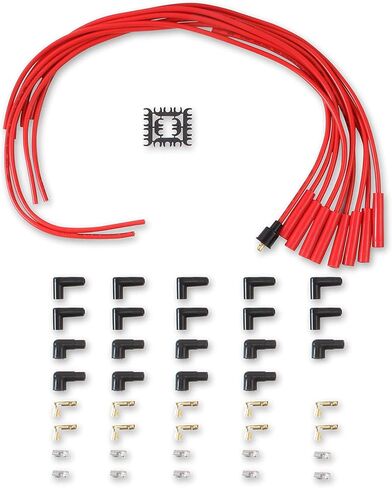 ACCEL 4040R Spark Plug Wire Set- 8mm - Red Wire with Red Straight Boots in Saudi Arabia