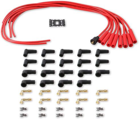 ACCEL 4040R Spark Plug Wire Set- 8mm - Red Wire with Red Straight Boots in Saudi Arabia