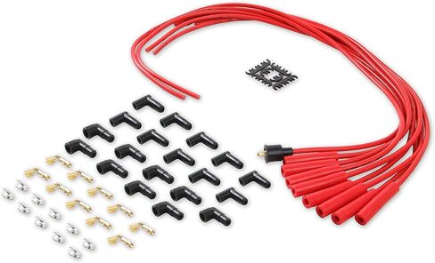 ACCEL 4040R Spark Plug Wire Set- 8mm - Red Wire with Red Straight Boots in Saudi Arabia