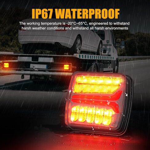 مجموعة أضواء المقطورة المغناطيسية اللاسلكية من كافوبار، ضوء سحب قابل لإعادة الشحن مع جهاز إرسال 7 إلى 4 اتجاهات للشاحنات والمقطورات وRVs وسيارات الدفع الرباعي والتخييم قطعتين in Kuwait