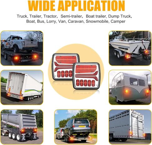 مجموعة أضواء المقطورة المغناطيسية اللاسلكية من كافوبار، ضوء سحب قابل لإعادة الشحن مع جهاز إرسال 7 إلى 4 اتجاهات للشاحنات والمقطورات وRVs وسيارات الدفع الرباعي والتخييم قطعتين in Kuwait