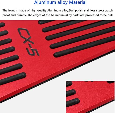 BOYUER 3PCS Anti-Slip No Drilling Aluminum Rest Brake Gas Accelerator Pedal Covers Foot Pedal Pads Kit For Mazda CX-5 2013-2023 (Sliver) in Kuwait