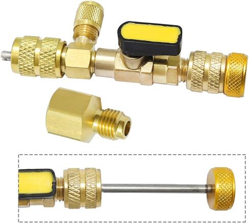 Valve Core Removal Installer Tool Air Conditioning Line Repair Tools Dual Size 1/4" &5/16" Port Installer in Saudi Arabia
