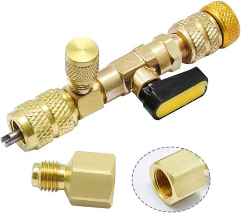Valve Core Removal Installer Tool Air Conditioning Line Repair Tools Dual Size 1/4" &5/16" Port Installer in Saudi Arabia