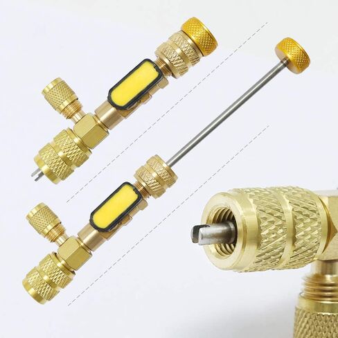 Valve Core Removal Installer Tool Air Conditioning Line Repair Tools Dual Size 1/4" &5/16" Port Installer in Saudi Arabia