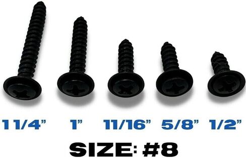 GM 50-Piece Interior | Exterior | Molding | Bezel | Trim | Door Panel | Headliner | Dash | Phillips Screws | Hardware | Black (#8) | FITS: Chevrolet, Buick, Oldsmobile, Pontiac, Cadillac, GMC Trucks in Saudi Arabia