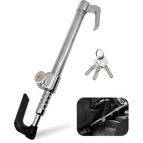 كيهنتوب قفل فرامل لعجلة قيادة السيارة مضاد للسرقة بخطاف مزدوج قابل للسحب يناسب معظم المركبات، امن سيارات الدفع الرباعي in Kuwait