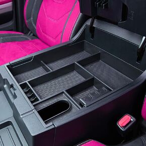 JKCOVER Compatible with Center Console Organizer Tray Toyota Tundra 2014 2015 2016 2017 2018 2019 2020 2021 Tundra Accessories,Insert ABS Black Materials Armrest Box Secondary Storage in Saudi Arabia