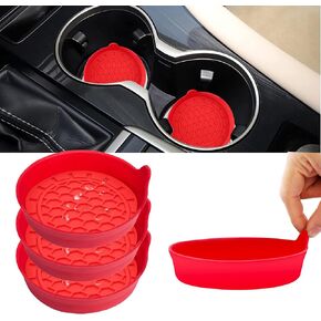 Car Cup Coaster Universal Vehicle Spill Holder Automotive Interior Accessory with Bling Rhinestone Black 2 Pack in Saudi Arabia