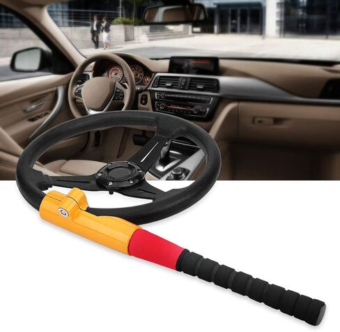 KIMISS Antitheft Locking Devices, Steering Wheel Lock Universal Car Truck Steering Wheel Locks Baseball Anti Theft Lock in Saudi Arabia