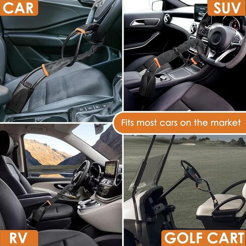 Shkalacar قفل عجلة القيادة مضاد للسرقة حزام الأمان قفل جهاز قفل السيارة مع 3 مفاتيح لسيارة SUV فان عربة جولف شاحنة in Kuwait