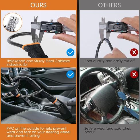 Shkalacar قفل عجلة القيادة مضاد للسرقة حزام الأمان قفل جهاز قفل السيارة مع 3 مفاتيح لسيارة SUV فان عربة جولف شاحنة in Kuwait
