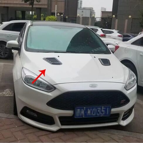 2 قطعة غطاء غطاء فتحة تهوية عالمية من أكريلونتريل بوتادين ستايرين مزخرف ومغرفة تربو مزود بفتحة تهوية (أسود) in Kuwait