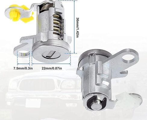 مجموعة اسطوانات قفل باب جديدة ومفتاح اشعال لسيارة تويوتا تاكوما 1995-2004، نفس المفتاح المتطابق in Kuwait