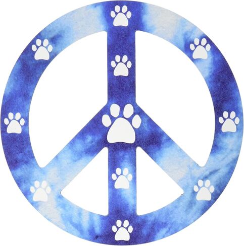Imagine This 4-3/4-Inch by 4-3/4-Inch Peace Sign Car Magnet, Blue in Saudi Arabia