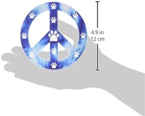 Imagine This 4-3/4-Inch by 4-3/4-Inch Peace Sign Car Magnet, Blue in Saudi Arabia