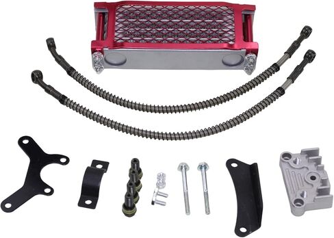 Engine Oil Cooling Kits Cooler Radiator for Pit Dirt Bike ATV Motorcycle Quad Motorbike 125CC 140CC Tao Tao Bosuer KAYO Apollo Gold Xmotos (Blue Radiator Kits) in Saudi Arabia