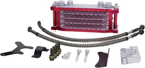 Engine Oil Cooling Kits Cooler Radiator for Pit Dirt Bike ATV Motorcycle Quad Motorbike 125CC 140CC Tao Tao Bosuer KAYO Apollo Gold Xmotos (Blue Radiator Kits) in Saudi Arabia