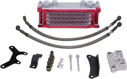Engine Oil Cooling Kits Cooler Radiator for Pit Dirt Bike ATV Motorcycle Quad Motorbike 125CC 140CC Tao Tao Bosuer KAYO Apollo Gold Xmotos (Blue Radiator Kits) in Saudi Arabia