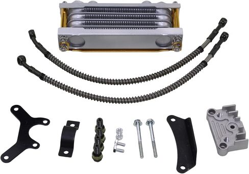 Engine Oil Cooling Kits Cooler Radiator for Pit Dirt Bike ATV Motorcycle Quad Motorbike 125CC 140CC Tao Tao Bosuer KAYO Apollo Gold Xmotos (Blue Radiator Kits) in Saudi Arabia