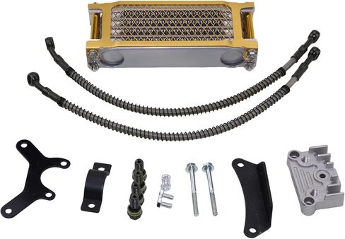 Engine Oil Cooling Kits Cooler Radiator for Pit Dirt Bike ATV Motorcycle Quad Motorbike 125CC 140CC Tao Tao Bosuer KAYO Apollo Gold Xmotos (Blue Radiator Kits) in Saudi Arabia
