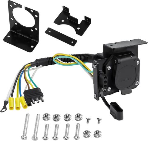 ريوككو قابس مقطورة 7 اتجاهات 4 اتجاهات مسطحة انثى مقطورة محول مجموعة موصلات مقطورة اكسسوارات مقطورة لسيارات ار في والشاحنات والمقطورة والتخييم in Kuwait