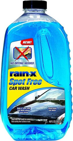 Rain-X 620034 - 48 أونصة سائلة - تنظيف عميق، صابون عالي الرغوة يوفر لمعانًا خاليًا من البقع دون الحاجة إلى منشفة أو تجفيف اليد، أفضل من أي منظف غسيل سيارات تقليدي آخر in Kuwait