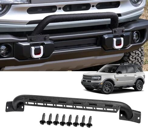 YESHMA Mini Bull Bar Compatible with Ford Bronco 2021 2022 2003 2&4-Door Front Capable Bumper Bar Off Road Grille Brush Guard with Light Bracket Black in Saudi Arabia