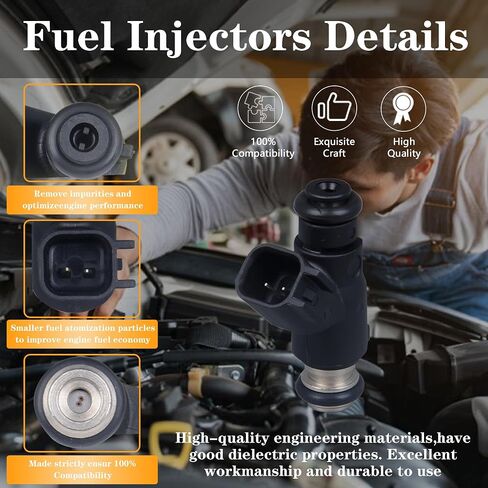 حاقن الوقود AdvanEX بفتحتين متوافق مع Hisun EFI 500 & 550 UTV'S وATV's Massimo Bennche Coleman Cub Cadet Tractor Supply UTVs (وغيرها الكثير) يستبدل OE 28160355 16400-004C-0000 in Kuwait