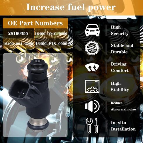 حاقن الوقود AdvanEX بفتحتين متوافق مع Hisun EFI 500 & 550 UTV'S وATV's Massimo Bennche Coleman Cub Cadet Tractor Supply UTVs (وغيرها الكثير) يستبدل OE 28160355 16400-004C-0000 in Kuwait