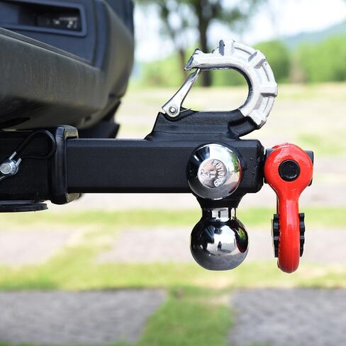 864058HP Trailer Hitch Tri Ball Mount and 360 Swival Tow Shackle, Fits for 2 Inch Receiver, Hitch Pin Included… in Kuwait