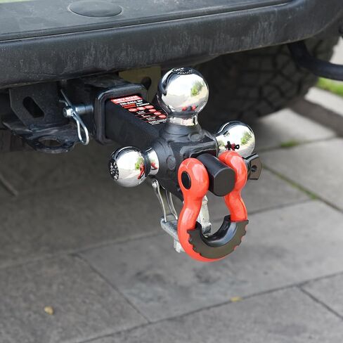 864058HP Trailer Hitch Tri Ball Mount and 360 Swival Tow Shackle, Fits for 2 Inch Receiver, Hitch Pin Included… in Kuwait