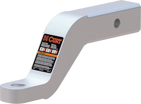 CURT 45361 Aluminum Trailer Hitch Ball Mount, Fits 2-Inch Receiver, 8,000 lbs, 1-Inch Hole, 4-in Drop, 3-in Rise, Black in Saudi Arabia