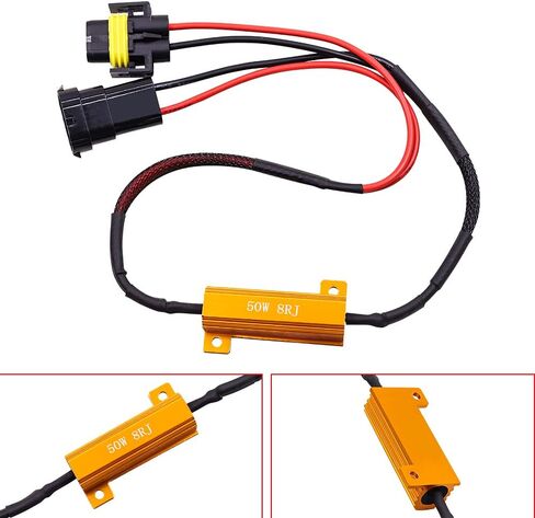 H1 H3 LED فك رموز LED أضواء الإشارة تحذير Canceller محول مكافحة وميض خطأ تحميل مجاني المقاوم (حزمة من 2) in Kuwait