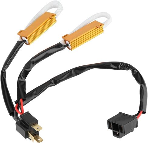 مجموعة مقاومات تحميل لمصابيح LED الامامية H6054 مكونة من قطعتين مزودة بفك تشفير LED ومقاومة لتحميل مصابيح السيارة الامامية بدون اخطاء متوافقة مع اتش 4 in Kuwait