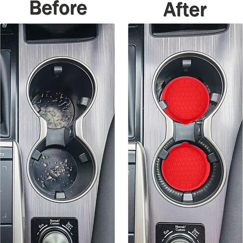 Car Cup Coaster Universal Vehicle Spill Holder Automotive Interior Accessory with Bling Rhinestone Black 2 Pack in Kuwait