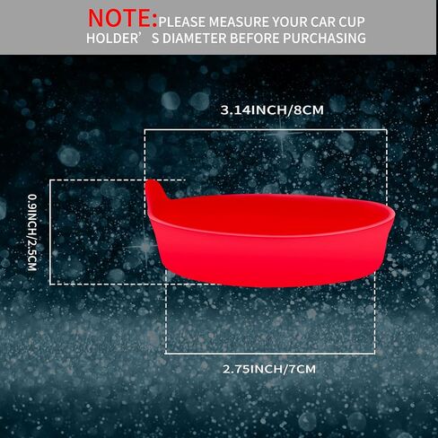 Car Cup Coaster Universal Vehicle Spill Holder Automotive Interior Accessory with Bling Rhinestone Black 2 Pack in Kuwait