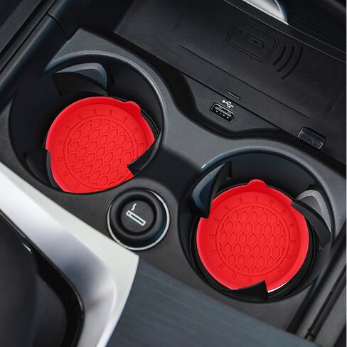 Car Cup Coaster Universal Vehicle Spill Holder Automotive Interior Accessory with Bling Rhinestone Black 2 Pack in Kuwait