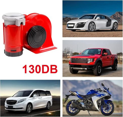 بوق هوائي للقطار مع ضاغط، بوق كهربائي على شكل حلزون 12 فولت 120 ديسيبل مع مرحل واسلاك تثبيت، بوق قطار سيارة عالي الصوت مقاوم للماء، ملحقات سيارات عالمية للشاحنات والدراجات النارية والقوارب والسفن in Saudi Arabia