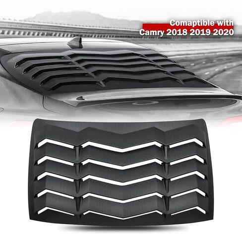 Goupgo غطاء واقي من الشمس للزجاج الأمامي ABS متوافق مع Toyota Camry 2018 2019 2019 2011 بوصة GT Lambo Style أسود مطفي in Kuwait