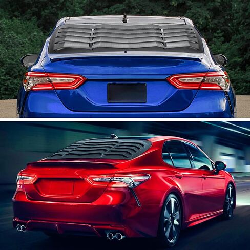 Goupgo غطاء واقي من الشمس للزجاج الأمامي ABS متوافق مع Toyota Camry 2018 2019 2019 2011 بوصة GT Lambo Style أسود مطفي in Kuwait